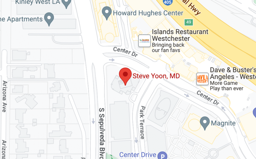 Steve Yoon MD Address: 6801 Park Terrace, Suite 125 Los Angeles, CA 90045